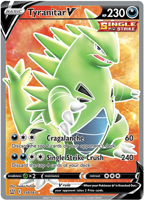 Tyranitar V (154/163) [Sword & Shield: Battle Styles] | Mindsight Gaming