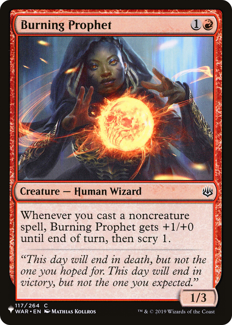 Burning Prophet [The List Reprints] | Mindsight Gaming