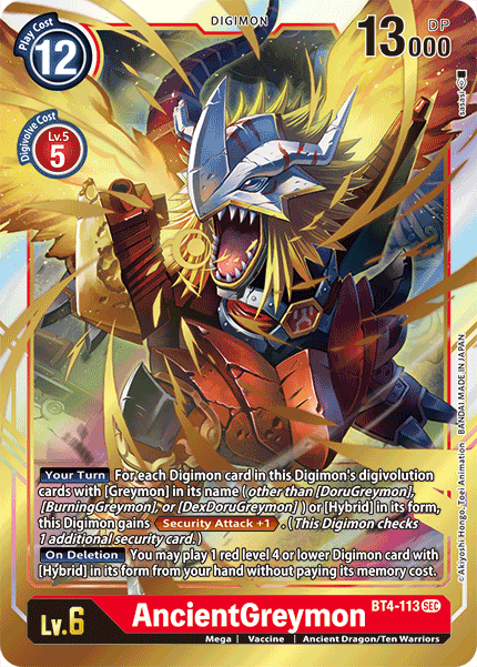 AncientGreymon [BT4-113] [Great Legend] | Mindsight Gaming