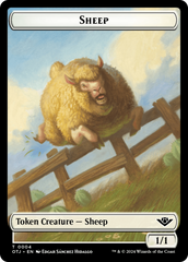 Sheep // Plot Double-Sided Token [Outlaws of Thunder Junction Tokens] | Mindsight Gaming