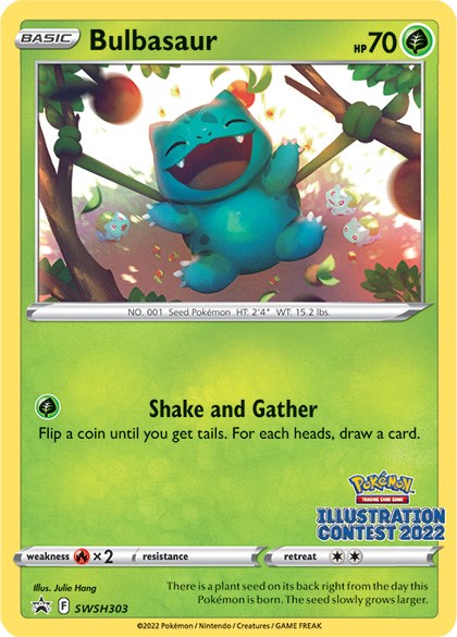 Bulbasaur (SWSH303) (Illustration Contest 2022) [Sword & Shield: Black Star Promos] | Mindsight Gaming