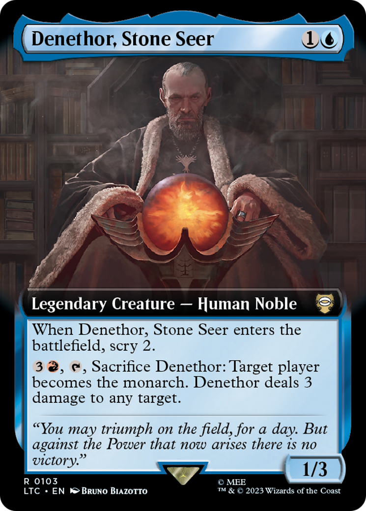 Denethor, Stone Seer (Extended Art) [The Lord of the Rings: Tales of Middle-Earth Commander] | Mindsight Gaming