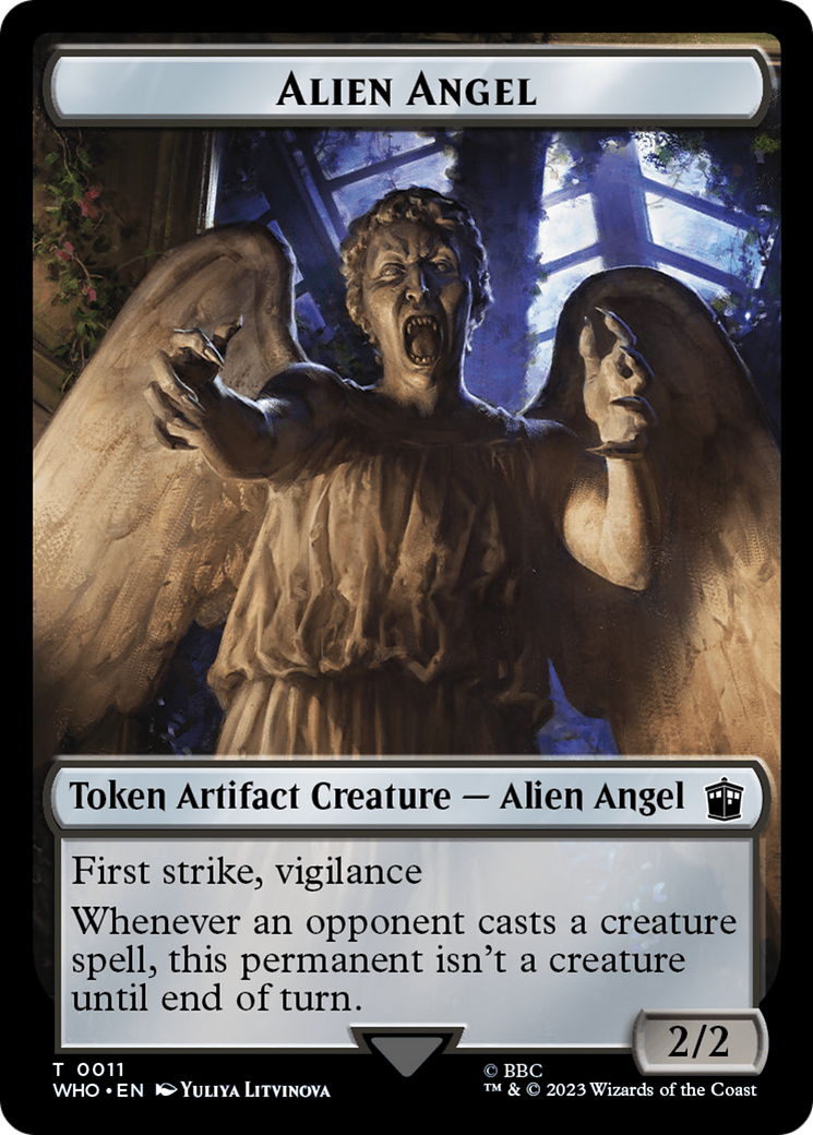 Alien Angel // Food (0027) Double-Sided Token [Doctor Who Tokens] | Mindsight Gaming