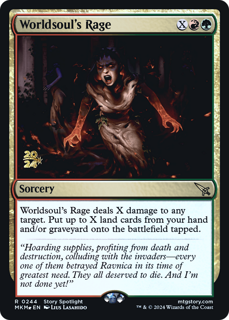 Worldsoul's Rage [Murders at Karlov Manor Prerelease Promos] | Mindsight Gaming