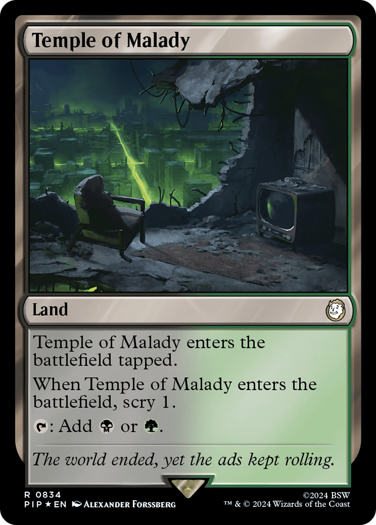 Temple of Malady (Surge Foil) [Fallout] | Mindsight Gaming