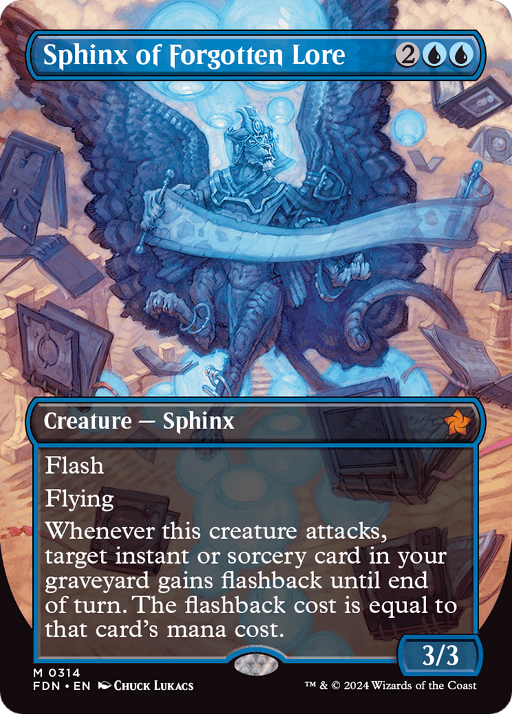 Sphinx of Forgotten Lore (Borderless) [Foundations] | Mindsight Gaming