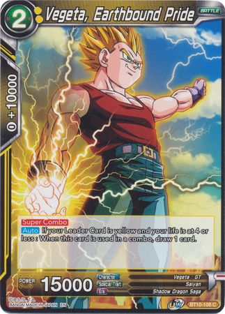 Vegeta, Earthbound Pride (BT10-106) [Rise of the Unison Warrior 2nd Edition] | Mindsight Gaming