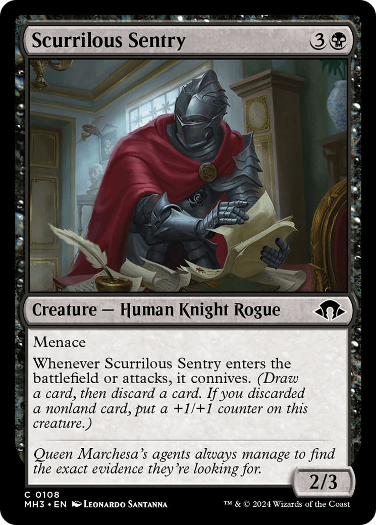 Scurrilous Sentry [Modern Horizons 3] | Mindsight Gaming