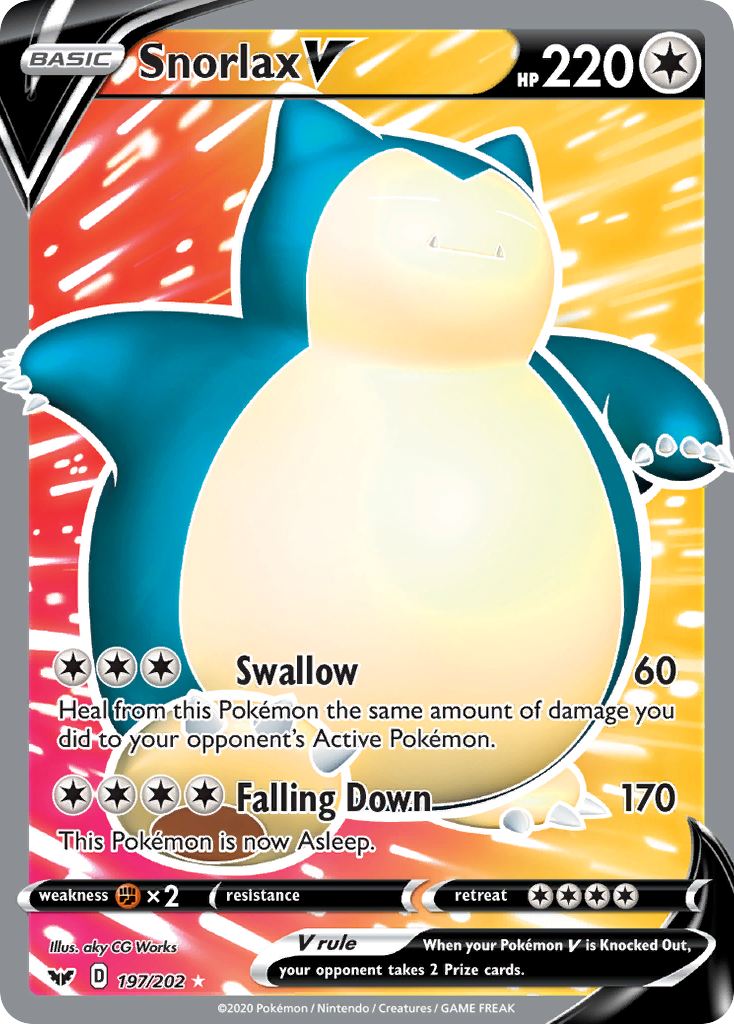 Snorlax V (197/202) [Sword & Shield: Base Set] | Mindsight Gaming