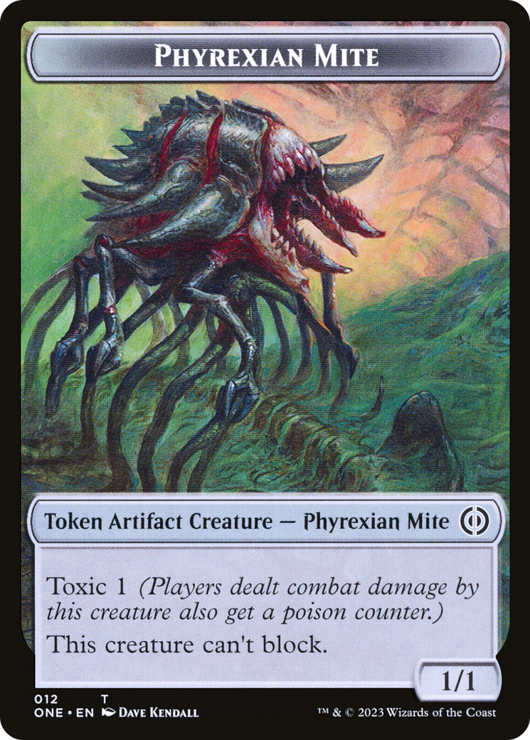 Phyrexian Mite Token (12) [Phyrexia: All Will Be One Tokens] | Mindsight Gaming