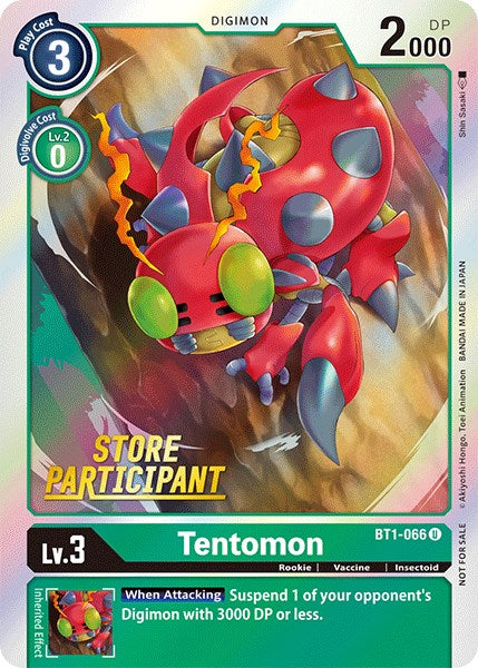 Tentomon [BT1-066] (Store Participant) [Release Special Booster Promos] | Mindsight Gaming