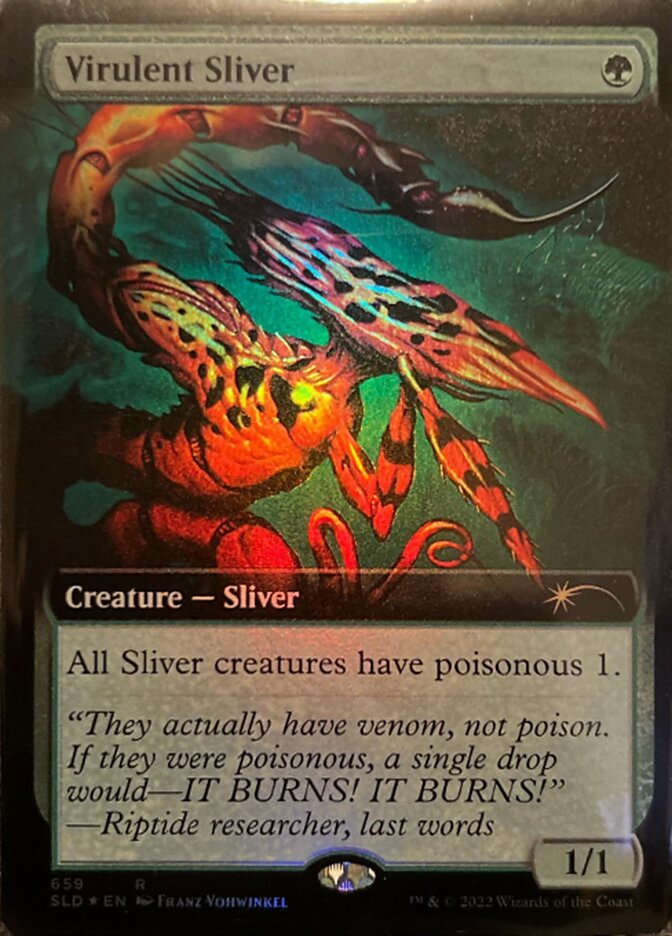 Virulent Sliver (Extended Art) [Secret Lair Drop Promos] | Mindsight Gaming