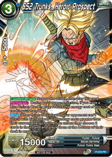 SS2 Trunks, Heroic Prospect (Event Pack 08) (P-219) [Tournament Promotion Cards] | Mindsight Gaming