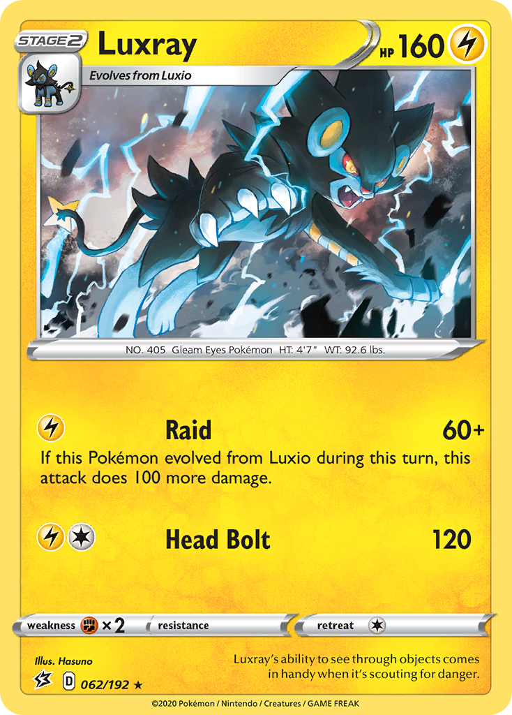 Luxray (062/192) [Sword & Shield: Rebel Clash] | Mindsight Gaming