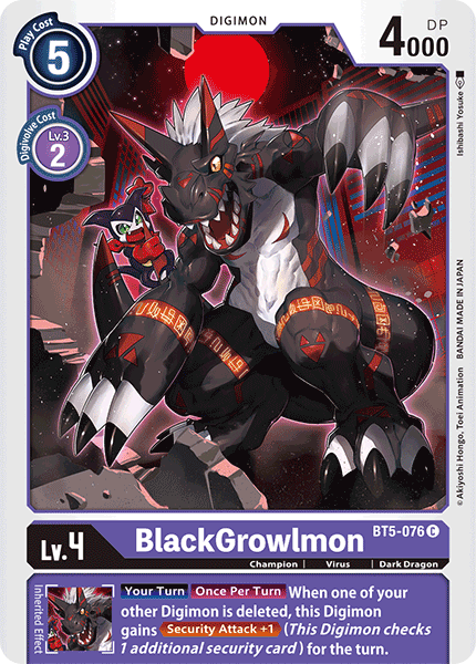 BlackGrowlmon [BT5-076] [Battle of Omni] | Mindsight Gaming