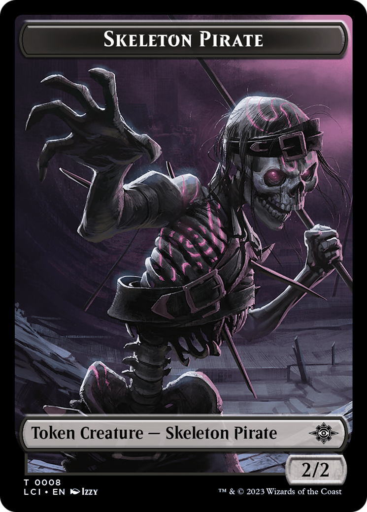 Vampire // Skeleton Pirate Double-Sided Token [The Lost Caverns of Ixalan Tokens] | Mindsight Gaming