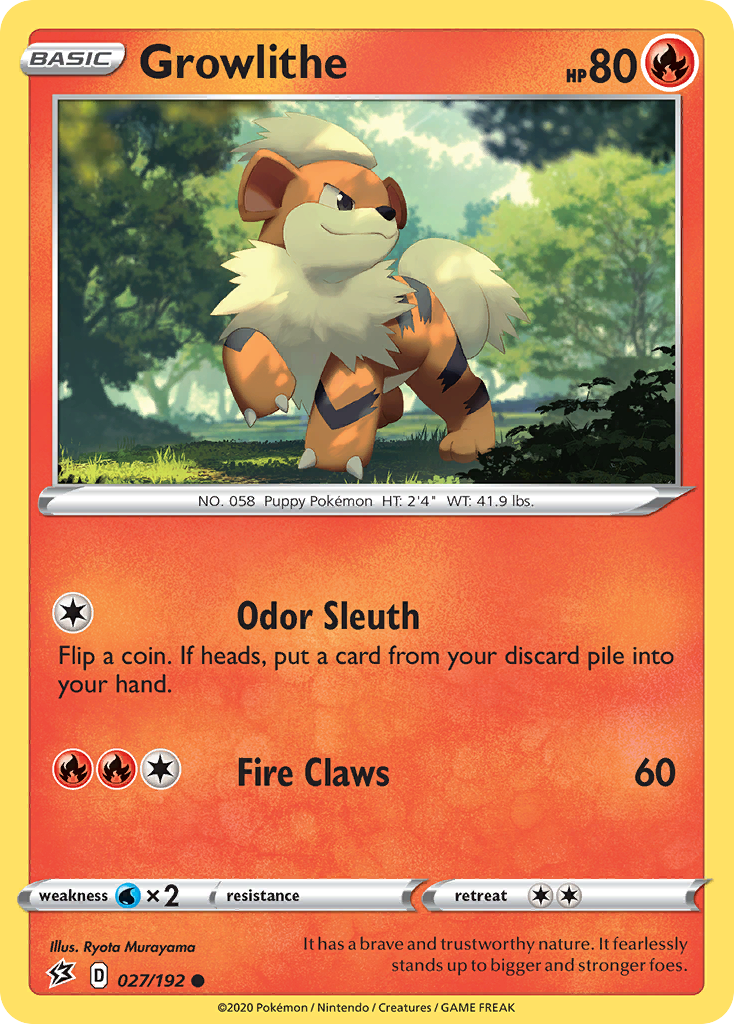 Growlithe (027/192) [Sword & Shield: Rebel Clash] | Mindsight Gaming