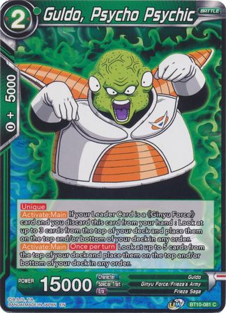 Guldo, Psycho Psychic (BT10-081) [Rise of the Unison Warrior 2nd Edition] | Mindsight Gaming