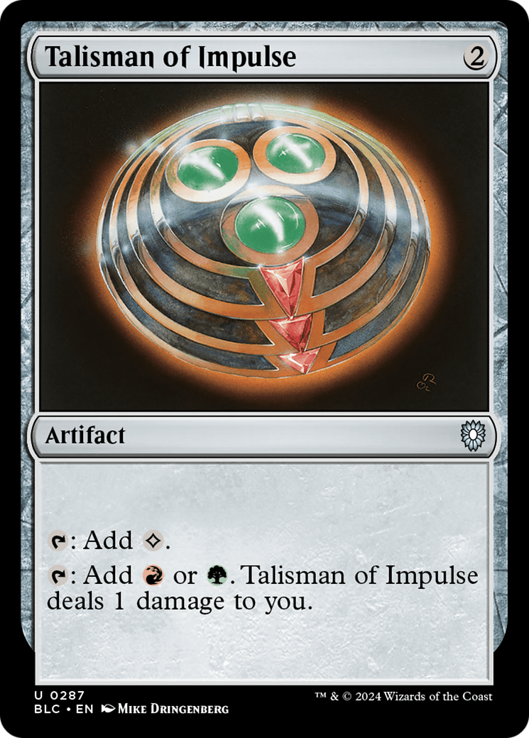 Talisman of Impulse [Bloomburrow Commander] | Mindsight Gaming