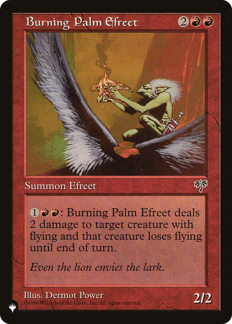 Burning Palm Efreet [The List Reprints] | Mindsight Gaming