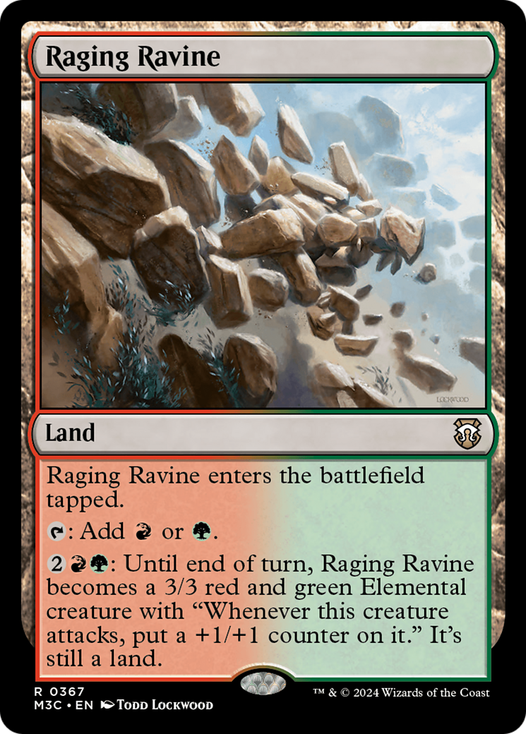 Raging Ravine (Ripple Foil) [Modern Horizons 3 Commander] | Mindsight Gaming