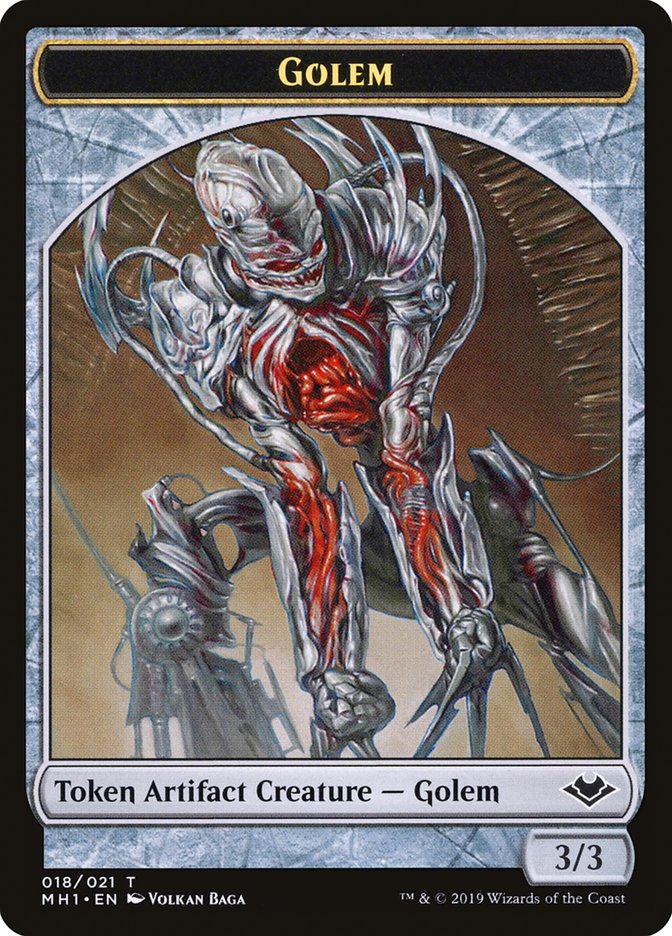 Spirit // Golem Double-Sided Token [Modern Horizons Tokens] | Mindsight Gaming