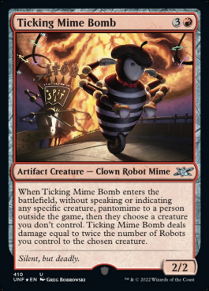 Ticking Mime Bomb (Galaxy Foil) [Unfinity] | Mindsight Gaming