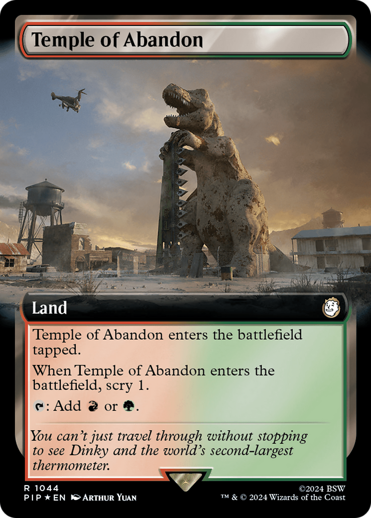 Temple of Abandon (Extended Art) (Surge Foil) [Fallout] | Mindsight Gaming