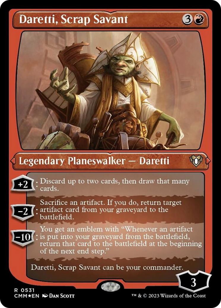 Daretti, Scrap Savant (Foil Etched) [Commander Masters] | Mindsight Gaming