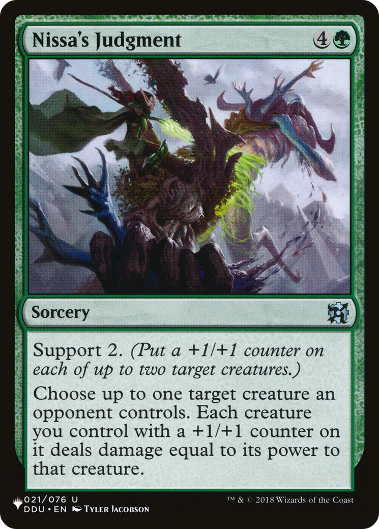 Nissa's Judgment [The List Reprints] | Mindsight Gaming