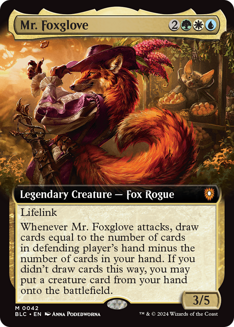 Mr. Foxglove (Extended Art) [Bloomburrow Commander] | Mindsight Gaming