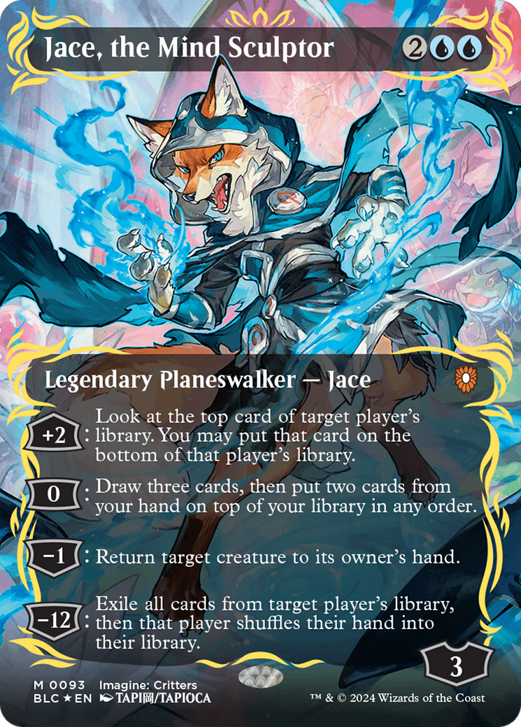 Jace, the Mind Sculptor (Borderless) (Raised Foil) [Bloomburrow Commander] | Mindsight Gaming