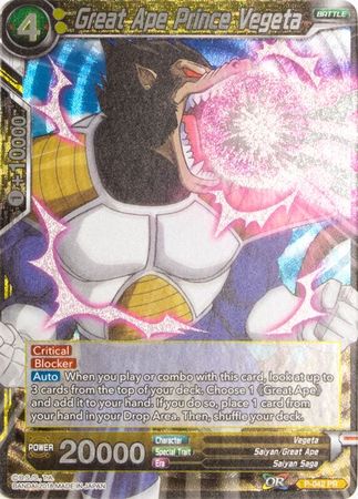 Great Ape Prince Vegeta (P-042) [Promotion Cards] | Mindsight Gaming