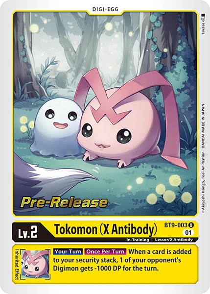 Tokomon (X Antibody) [BT9-003] [X Record Pre-Release Promos] | Mindsight Gaming