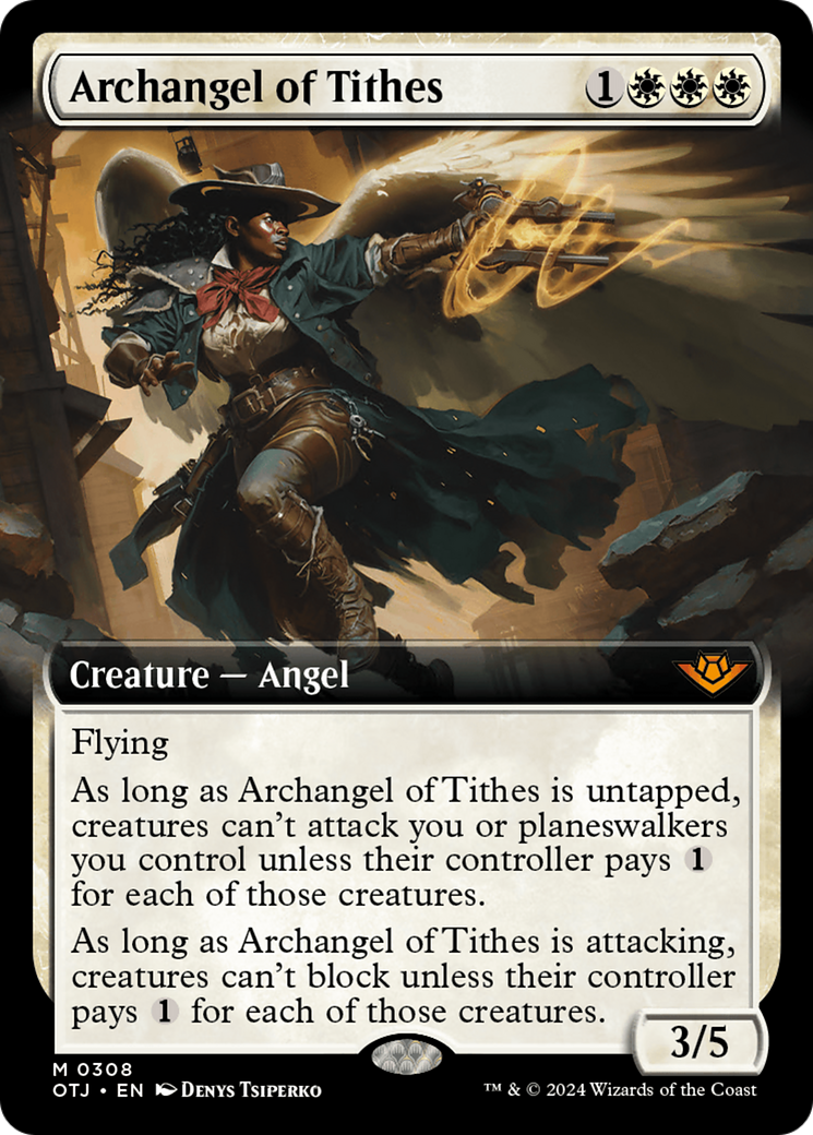 Archangel of Tithes (Extended Art) [Outlaws of Thunder Junction] | Mindsight Gaming