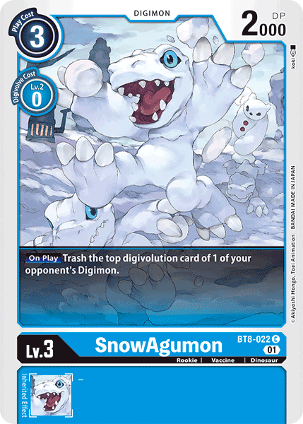 SnowAgumon [BT8-022] [New Awakening] | Mindsight Gaming