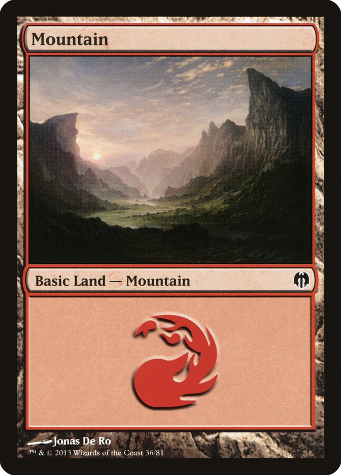 Mountain (36) [Duel Decks: Heroes vs. Monsters] | Mindsight Gaming