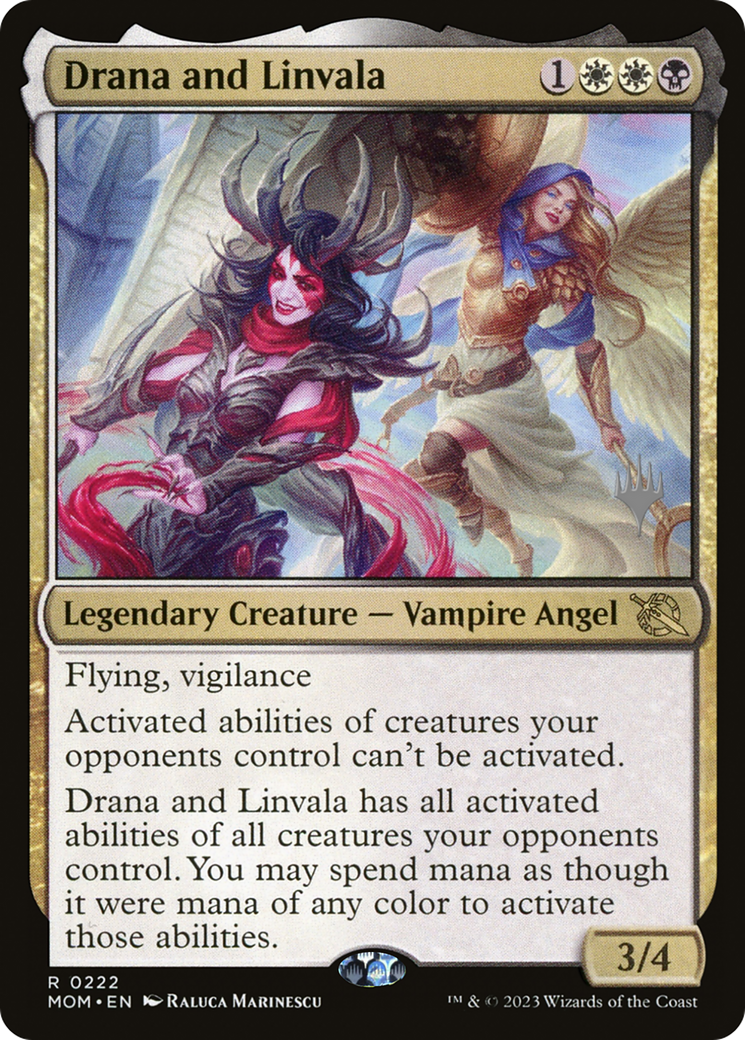 Drana and Linvala (Promo Pack) [March of the Machine Promos] | Mindsight Gaming