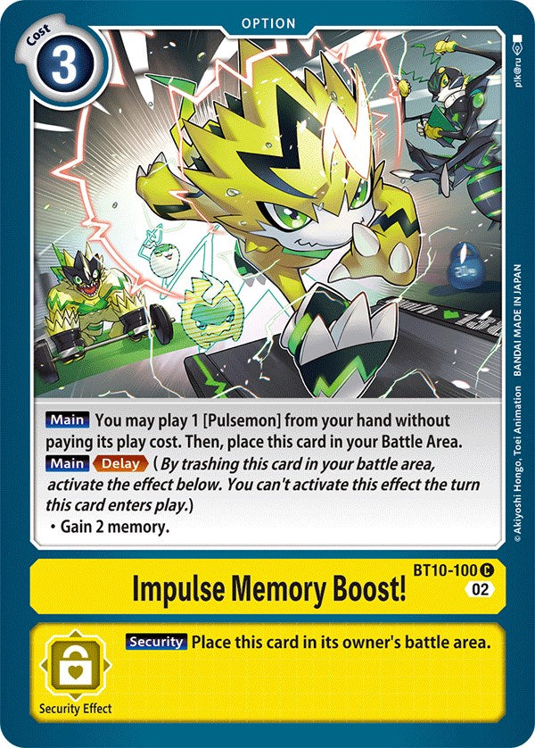 Impulse Memory Boost! [BT10-100] [Xros Encounter] | Mindsight Gaming