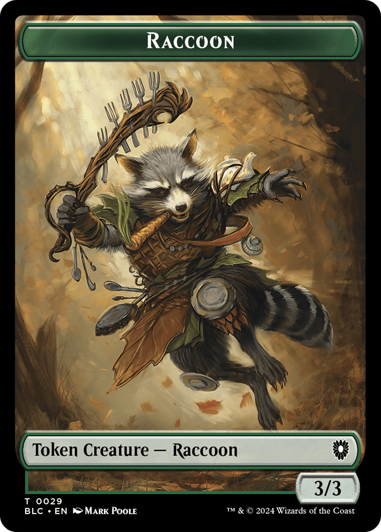 Rat // Raccoon Double-Sided Token [Bloomburrow Commander Tokens] | Mindsight Gaming