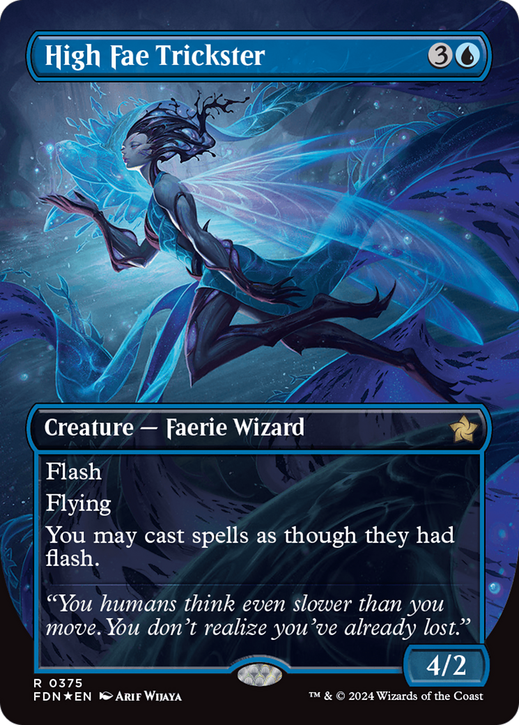 High Fae Trickster (Borderless) (Mana Foil) [Foundations] | Mindsight Gaming