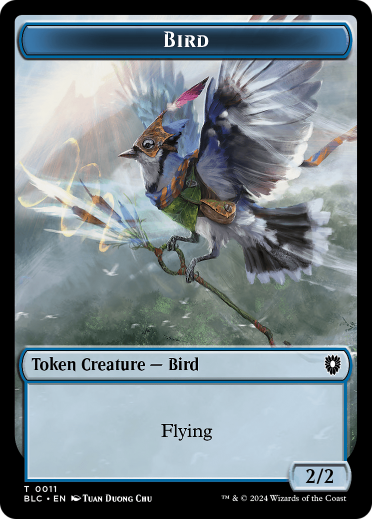 Bird (011) // Fish Double-Sided Token [Bloomburrow Commander Tokens] | Mindsight Gaming