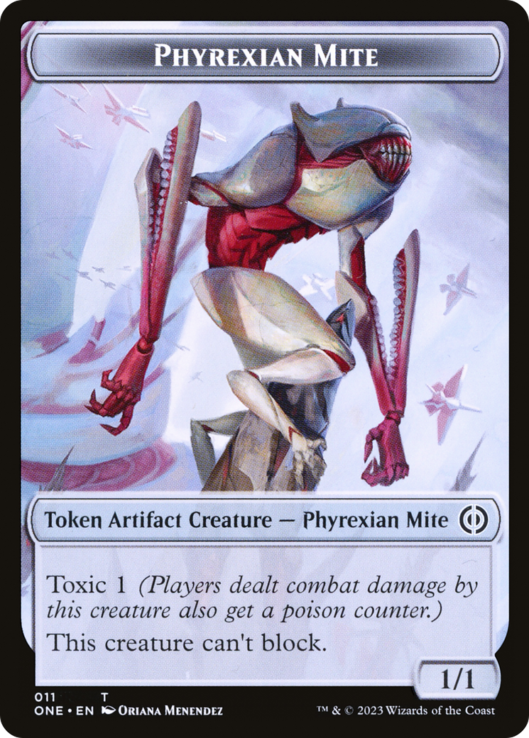 Phyrexian Mite (011) // Samurai Double-Sided Token [Phyrexia: All Will Be One Tokens] | Mindsight Gaming