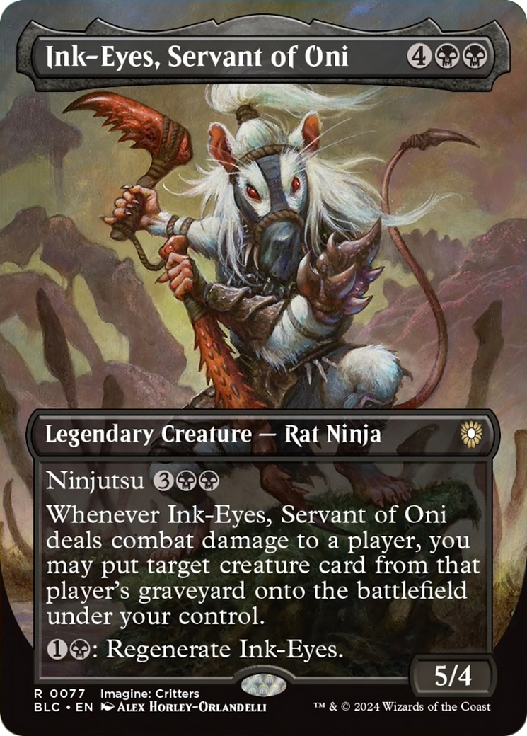 Ink-Eyes, Servant of Oni (Borderless) [Bloomburrow Commander] | Mindsight Gaming