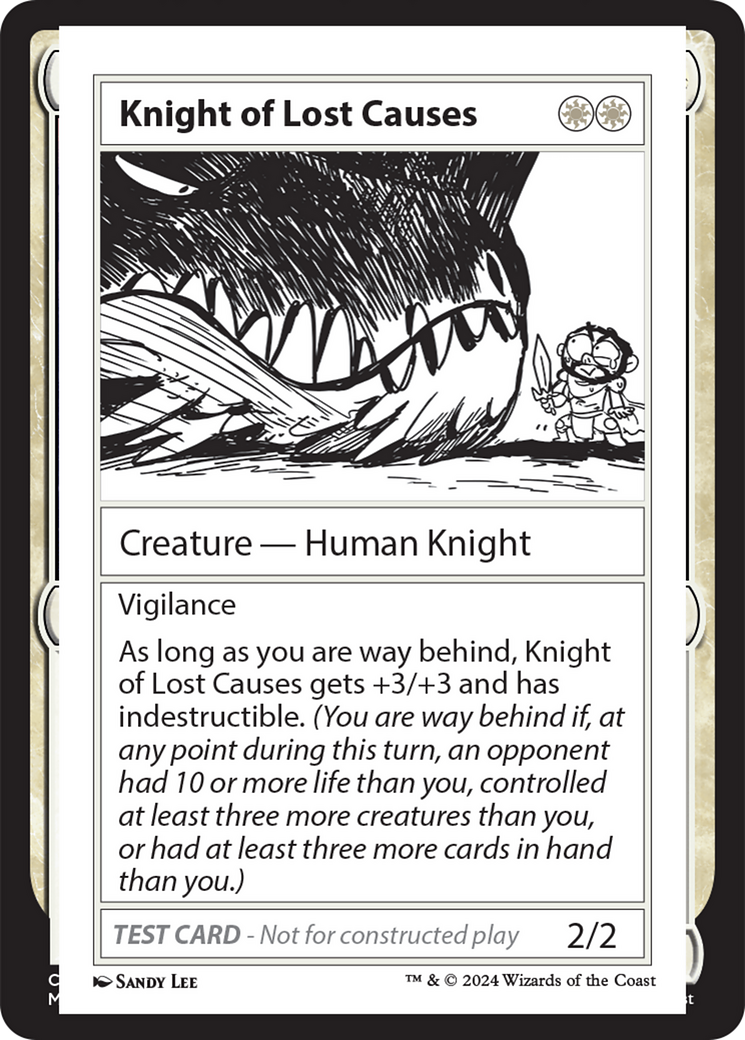 Knight of Lost Causes [Mystery Booster 2 Playtest Cards] | Mindsight Gaming