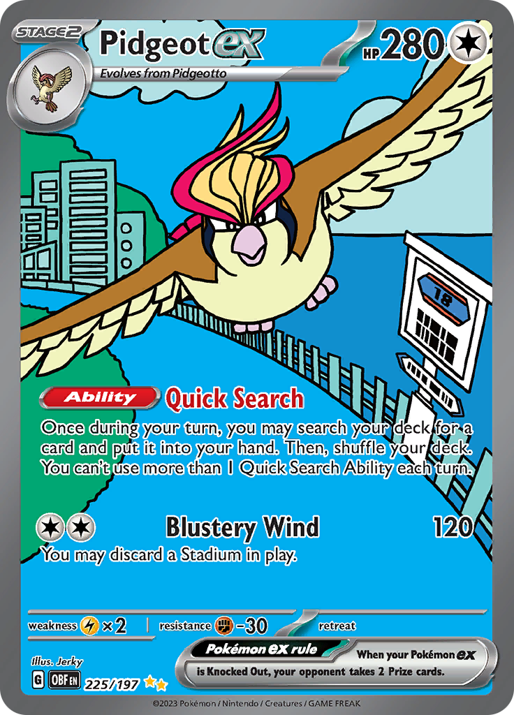 Pidgeot ex (225/197) [Scarlet & Violet: Obsidian Flames] | Mindsight Gaming