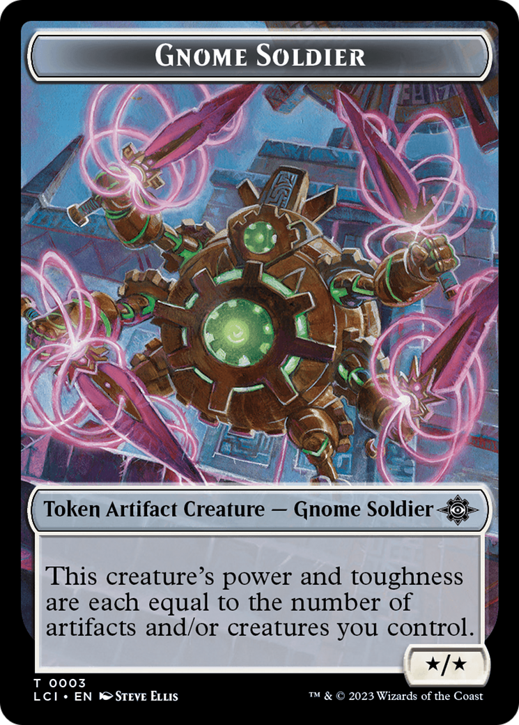 Treasure (0018) // Gnome Soldier Double-Sided Token [The Lost Caverns of Ixalan Tokens] | Mindsight Gaming