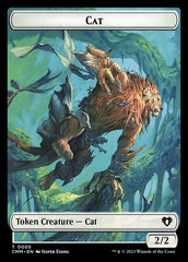 Spirit (0010) // Cat (0005) Double-Sided Token [Commander Masters Tokens] | Mindsight Gaming