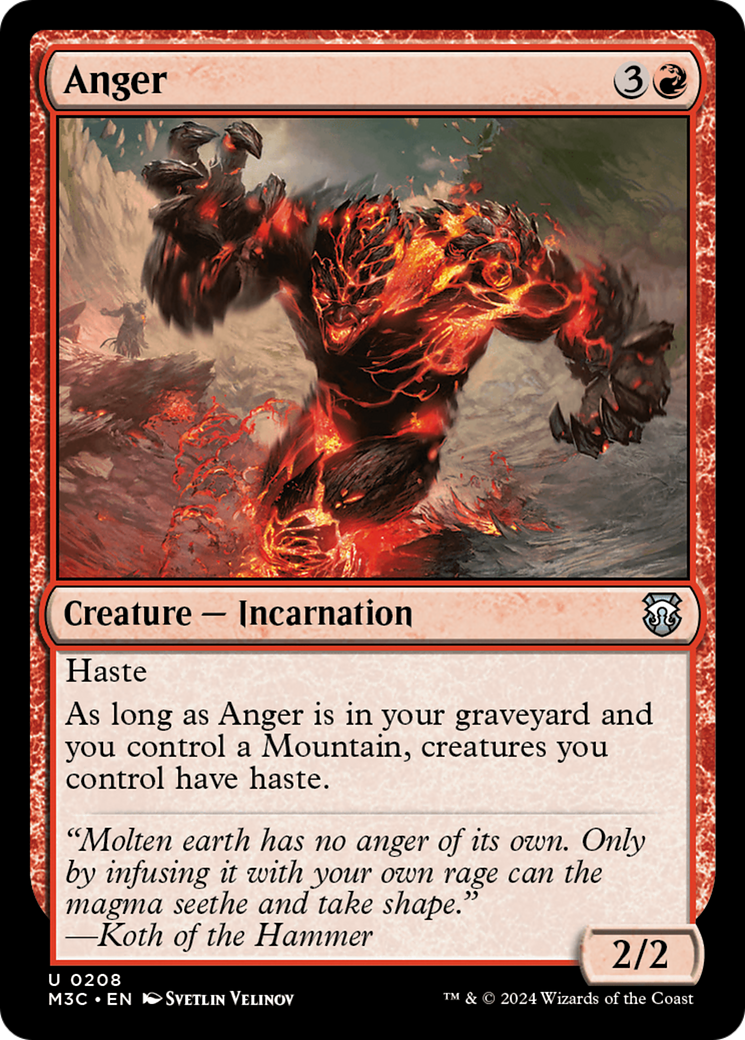 Anger (Ripple Foil) [Modern Horizons 3 Commander] | Mindsight Gaming