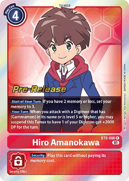 Hiro Amanokawa [BT8-086] [New Awakening Pre-Release Cards] | Mindsight Gaming